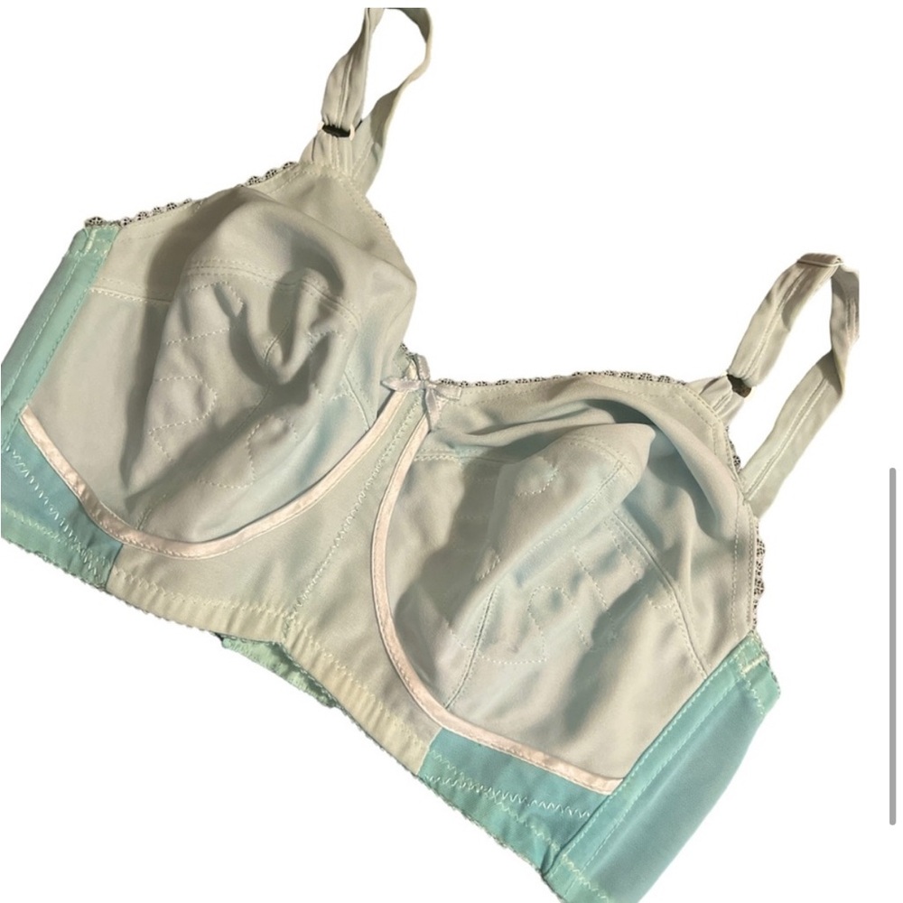 Bombshell‎ 1950’s Baby Blue Longline Bra by Surprise Corde, Size 34D, Rockabilly